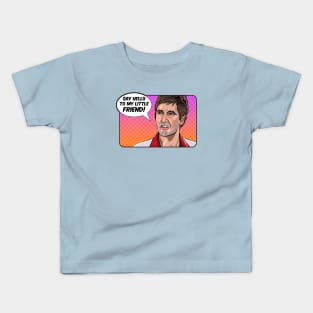 Scarface introducing his little friend in full pop art splendor Kids T-Shirt